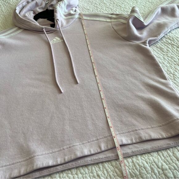 ✨ Adidas Women’s Lilac Cropped Hoodie Medium - Picture 8 of 8